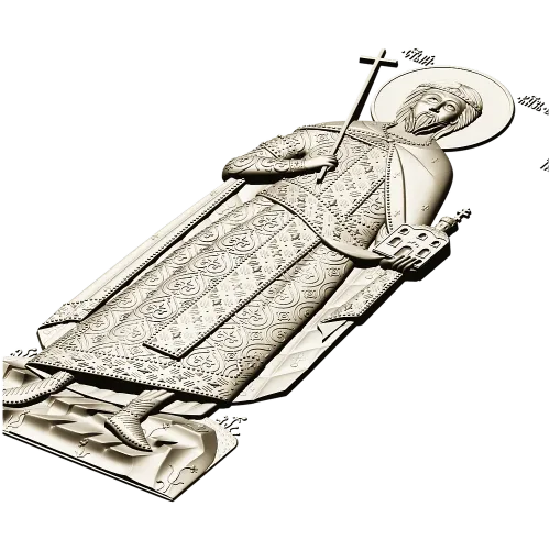 Рельефная 3D модель - Святой Владислав Сербский (STL)