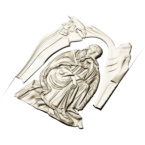 Saint Elijah high-relief STL for CNC