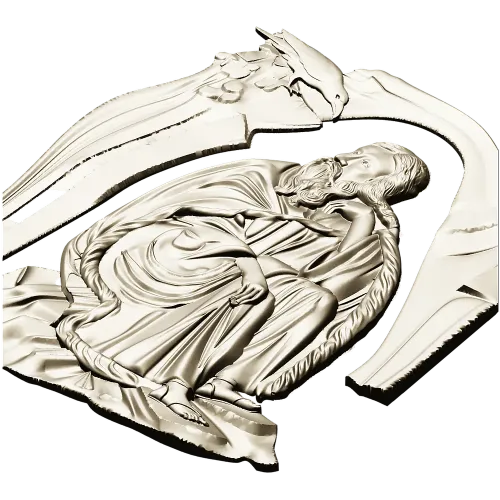 Saint Elijah high-relief STL for CNC