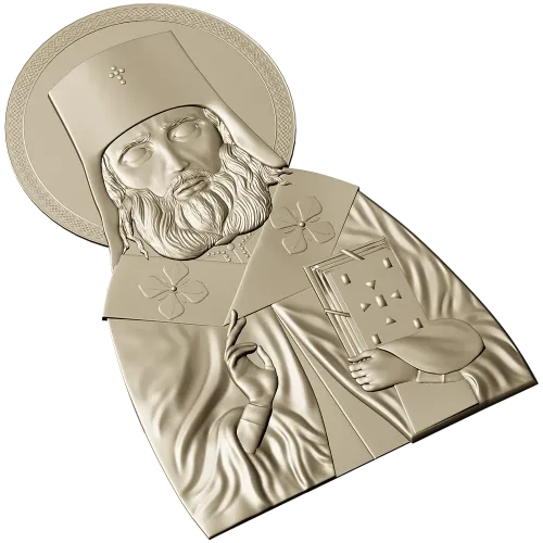 Святитель Лука - рельефная 3D модель (STL) для ЧПУ