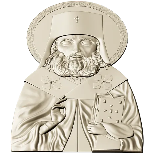 Святитель Лука - рельефная 3D модель (STL) для ЧПУ