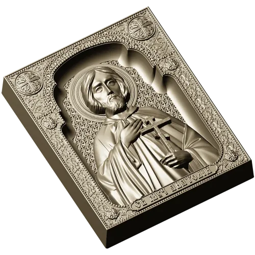 Saint Martyr Anatoly - high-relief STL icon for CNC milling