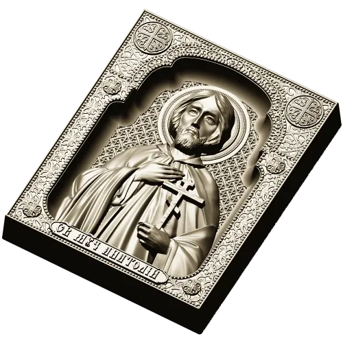 Saint Martyr Anatoly - high-relief STL icon for CNC milling