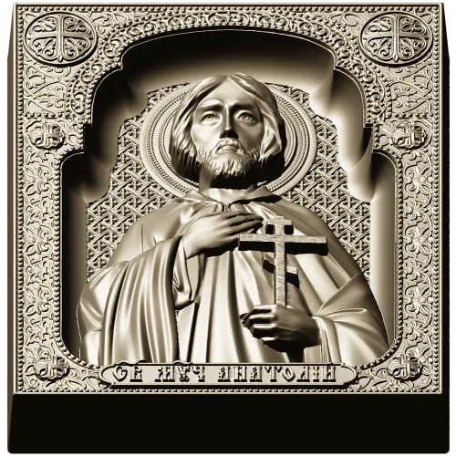 Saint Martyr Anatoly - high-relief STL icon for CNC milling