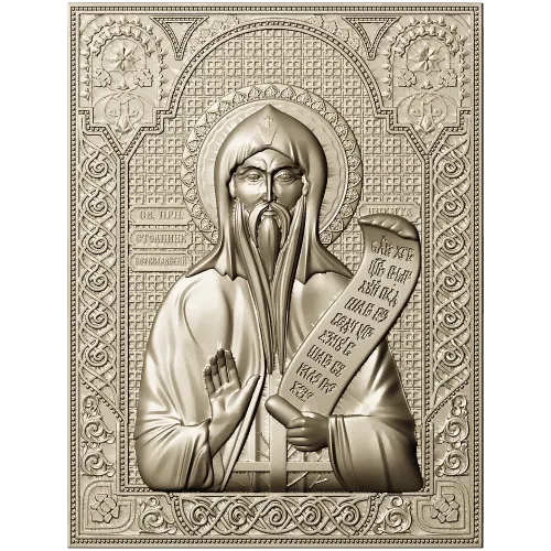 Saint Nikita the Stylite - high-relief STL icon for CNC