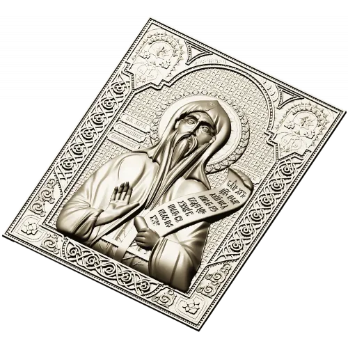 Saint Nikita the Stylite - high-relief STL icon for CNC