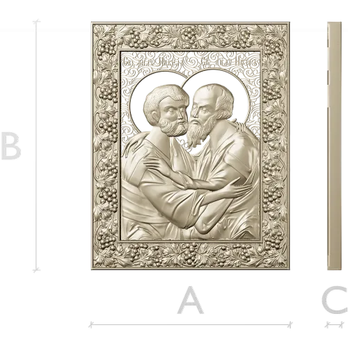 Апостолы Пётр и Павел - рельефная икона STL для ЧПУ