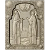 Saints Peter and Fevronia icon relief STL for CNC