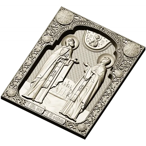 Saints Peter and Fevronia icon relief STL for CNC