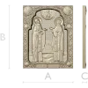 Saints Peter and Fevronia icon relief STL for CNC