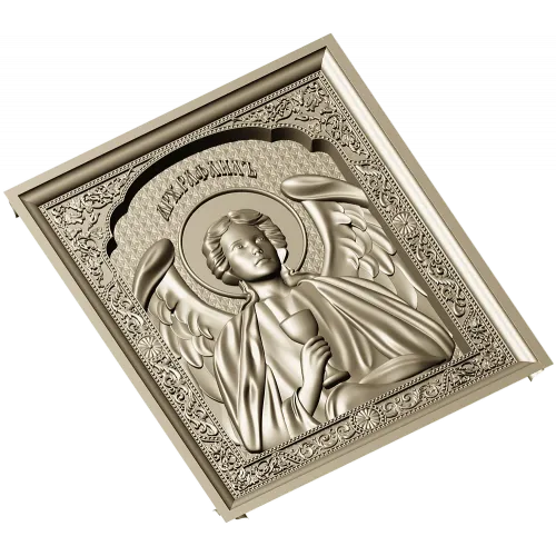 Saint Raphael high-relief icon STL for CNC