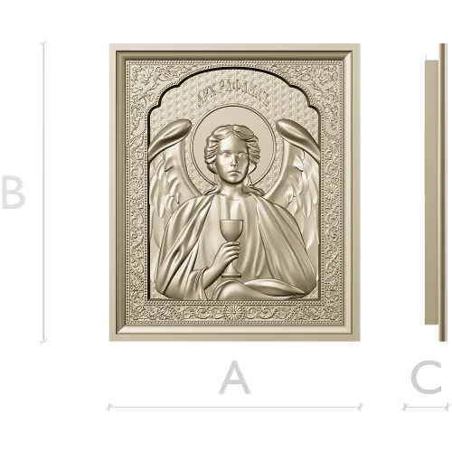 Saint Raphael high-relief icon STL for CNC