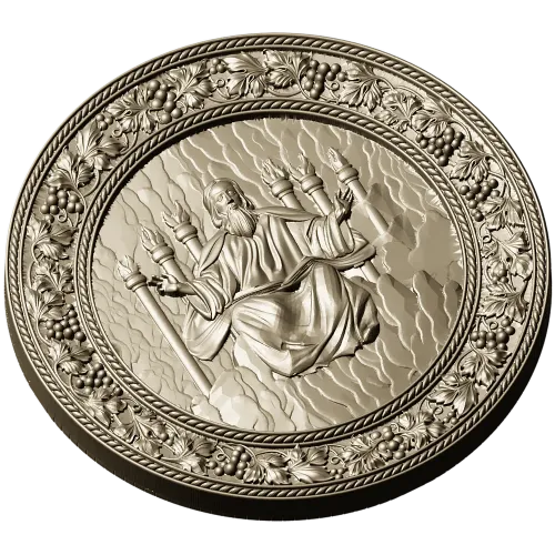 Christ the Savior - circular relief STL for CNC