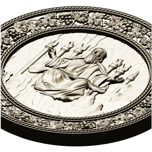 Christ the Savior - circular relief STL for CNC