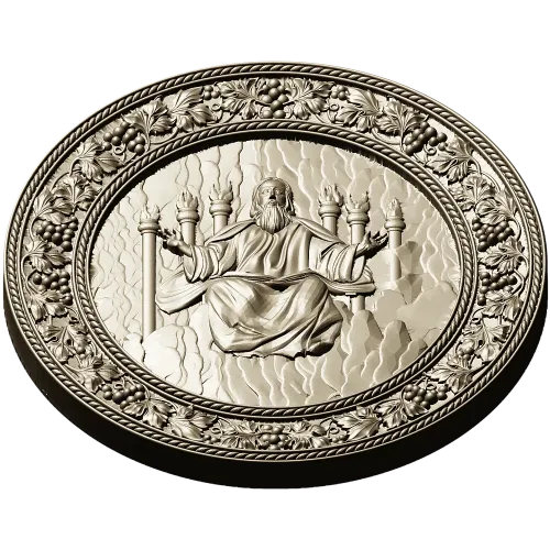 Christ the Savior - circular relief STL for CNC