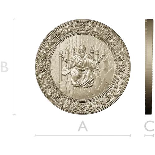 Christ the Savior - circular relief STL for CNC
