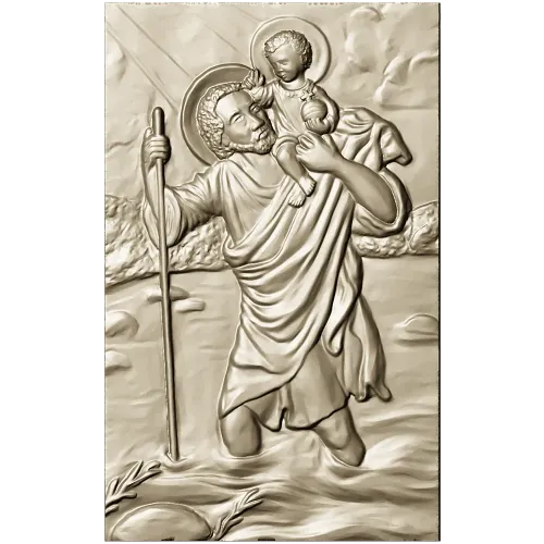 Saint Christopher high-relief STL for CNC milling