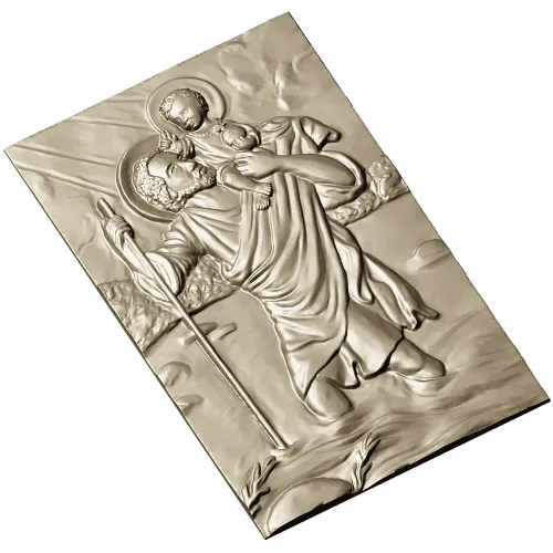 Saint Christopher high-relief STL for CNC milling