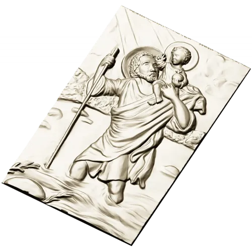Saint Christopher high-relief STL for CNC milling
