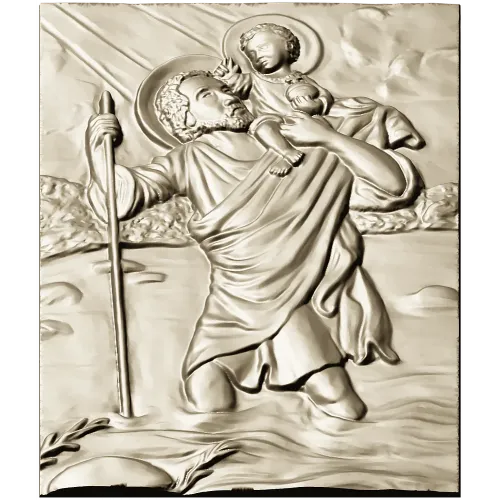 Saint Christopher high-relief STL for CNC milling