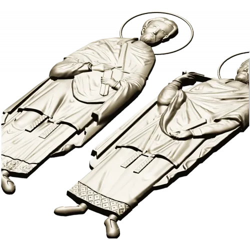 Святые Косма и Дамиан - 3D модель STL для ЧПУ