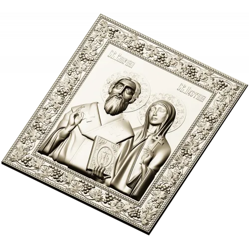 Икона Священномученик Киприан и мученица Иустина - 3D модель STL для ЧПУ