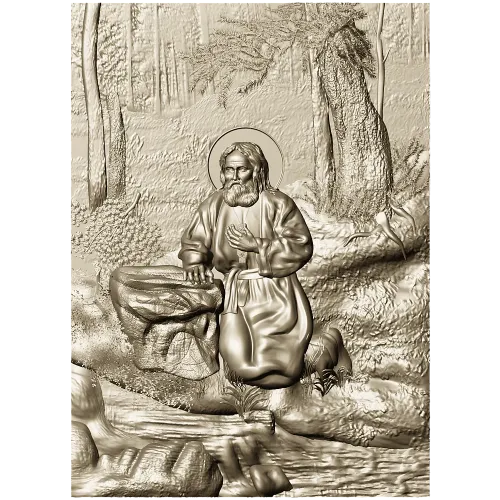 Икона Серафим Саровский - 3D модель в формате STL для ЧПУ