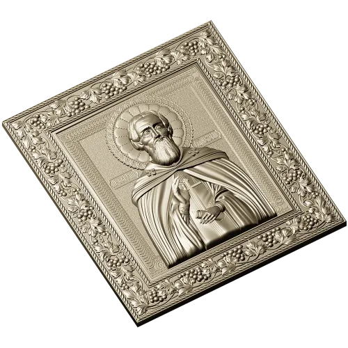 Преподобный Сергий Радонежский - 3D модель STL для ЧПУ (икона, рельеф)