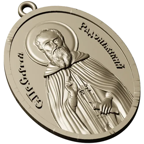 Saint Sergius of Radonezh - STL 3D Medallion for CNC