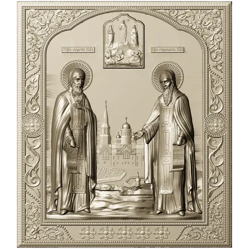 Saints Sergius and Herman - detailed STL 3D model for CNC