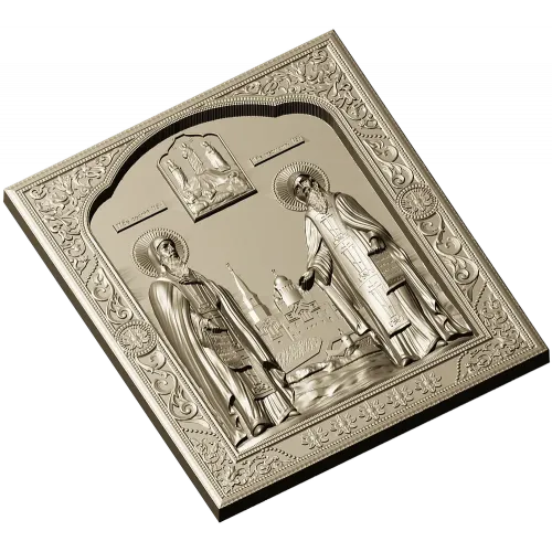 Saints Sergius and Herman - detailed STL 3D model for CNC