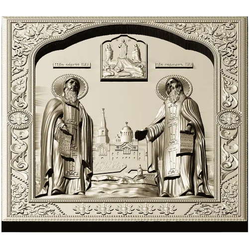 Saints Sergius and Herman - detailed STL 3D model for CNC