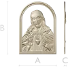 Икона "Пресвятое Сердце" - 3D модель STL для ЧПУ