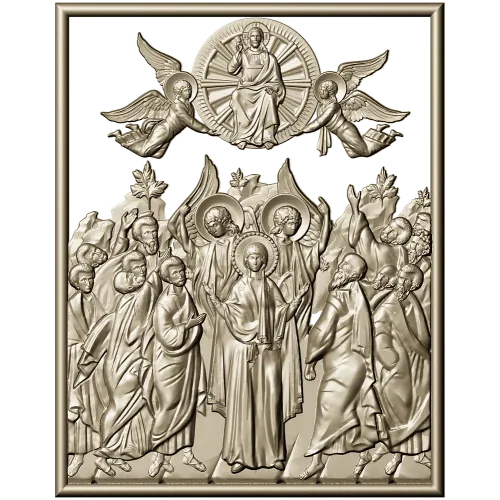 Assembly of New Martyrs - high-relief STL for CNC carving