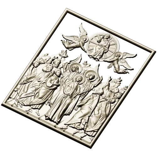 Assembly of New Martyrs - high-relief STL for CNC carving