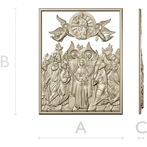 Assembly of New Martyrs - high-relief STL for CNC carving