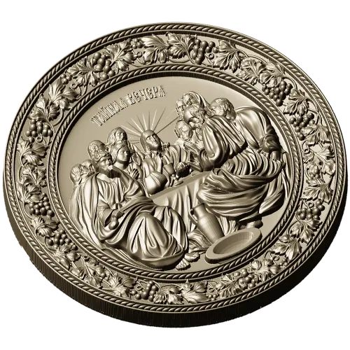 Last Supper round relief STL for CNC carving