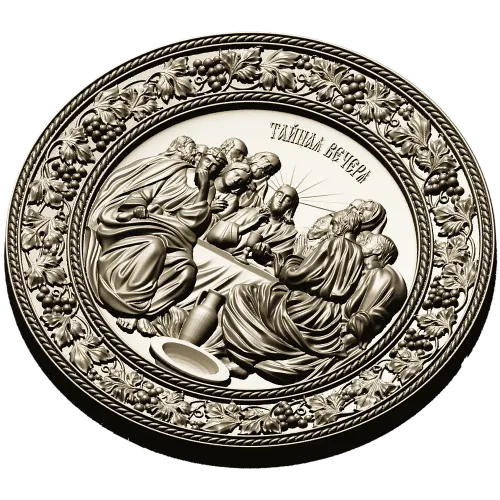 Last Supper round relief STL for CNC carving