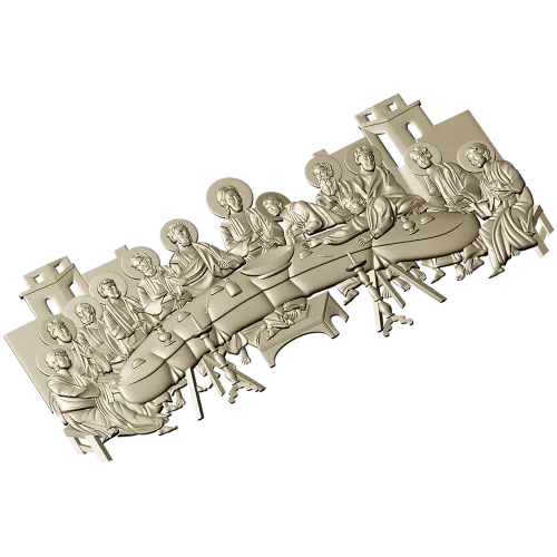 Тайная Вечеря - рельефная 3D модель STL для ЧПУ