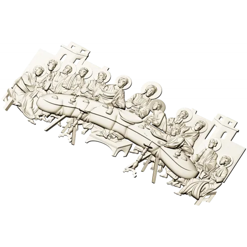 Тайная Вечеря - рельефная 3D модель STL для ЧПУ
