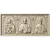 High-relief Icon Triptych STL - Theotokos, Christ Pantokrator, St. Nicholas