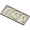 High-relief Icon Triptych STL - Theotokos, Christ Pantokrator, St. Nicholas