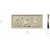 High-relief Icon Triptych STL - Theotokos, Christ Pantokrator, St. Nicholas