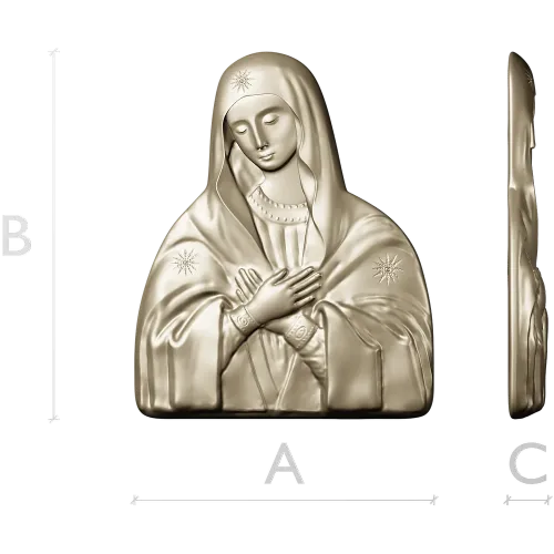 Theotokos "Tenderness" - STL 3D model for CNC bas-relief
