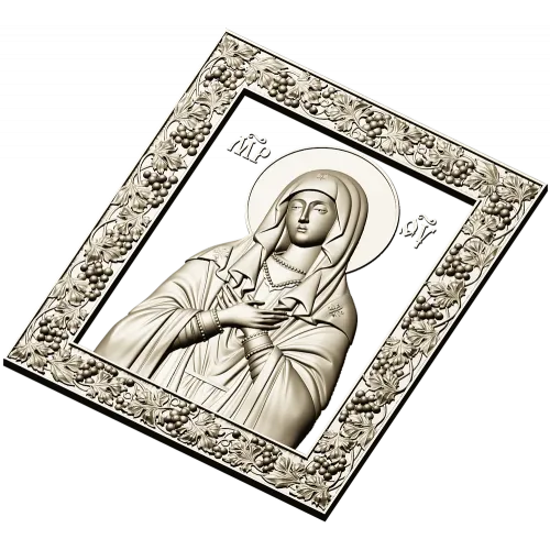 Virgin of Tenderness - high-relief STL 3D model for CNC