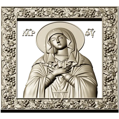 Virgin of Tenderness - high-relief STL 3D model for CNC