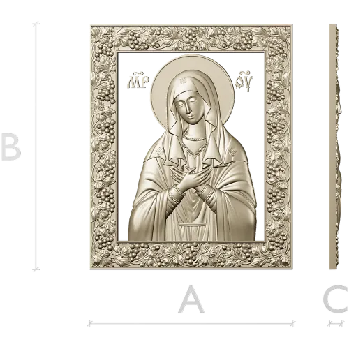 Virgin of Tenderness - high-relief STL 3D model for CNC