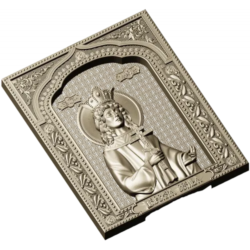 Tsarevna Maria - High-Relief Icon STL for CNC