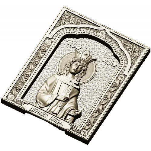 Tsarevna Maria - High-Relief Icon STL for CNC