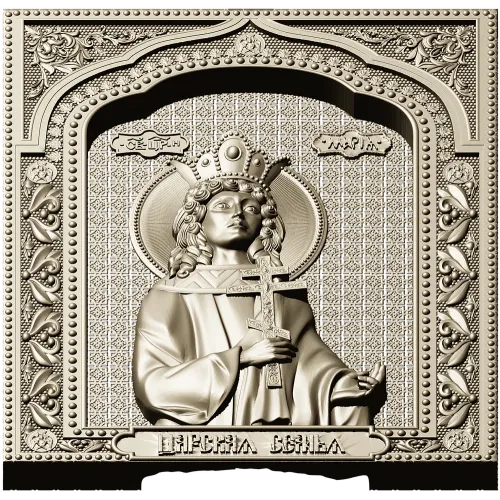 Tsarevna Maria - High-Relief Icon STL for CNC